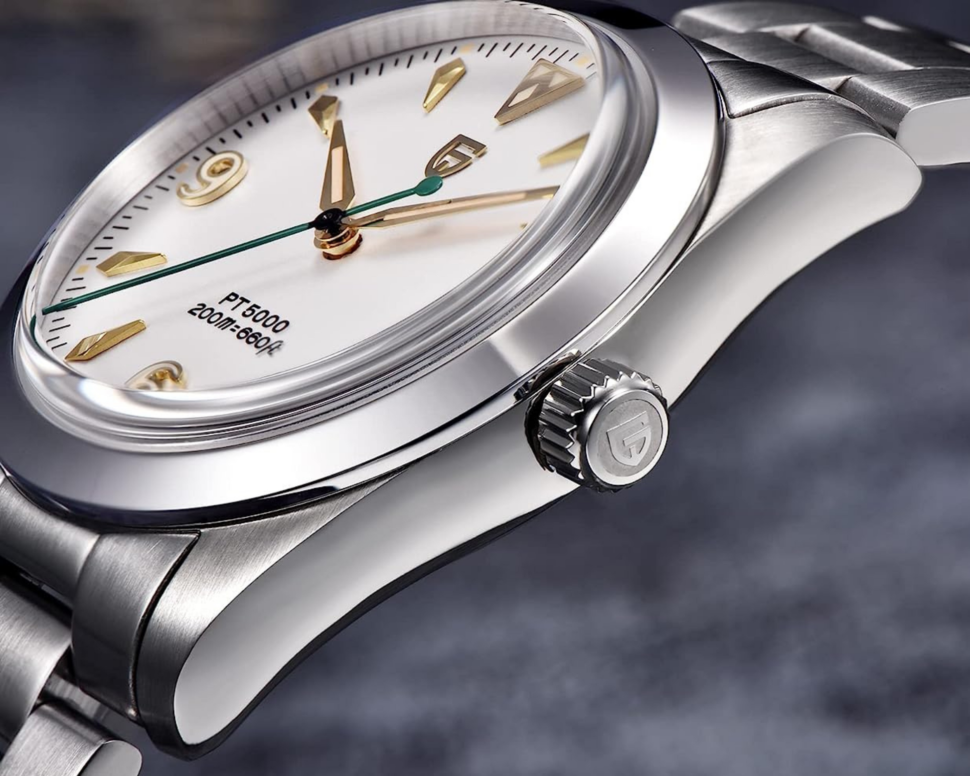 Pagani Design PD-1723 Air King 36 mm 200 m Waterproof PT5000 Automatic Mechanical Watch AR Sapphire crystal Luminous Stainless steel Business Watch - White