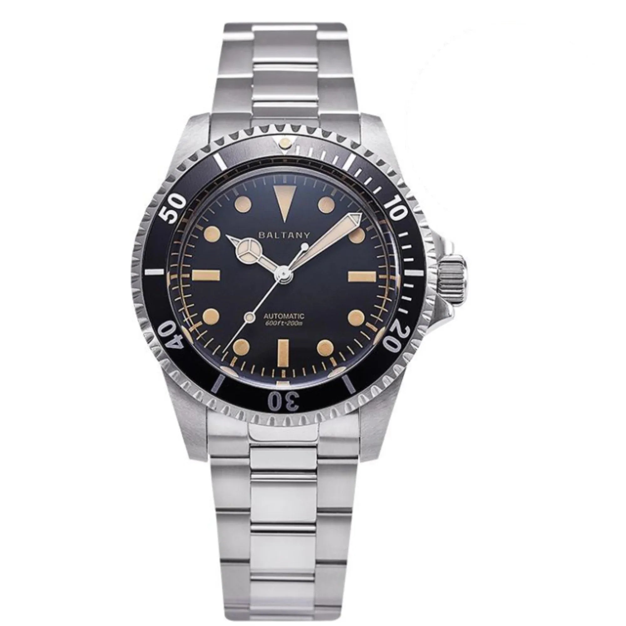 39mm Baltany NH38 Automatic Retro Diver Watch D3043AB – DREAM WATCHES