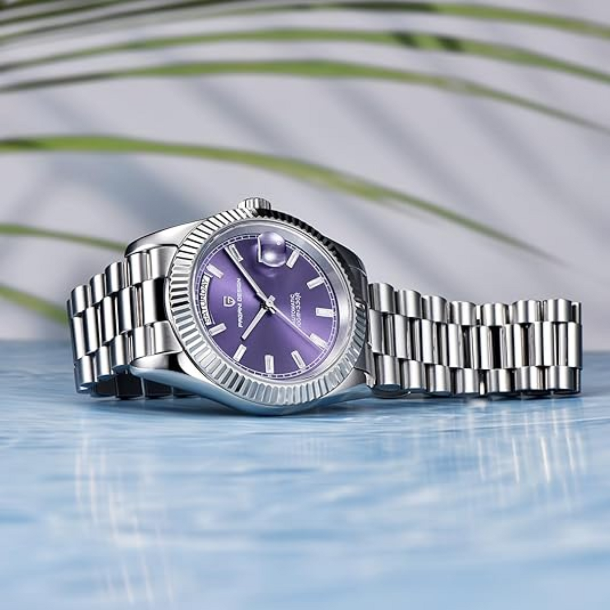 Pagani Design DD40 PD-1783 Men's Watches Luxury Automatic Watch AR Sapphire Glass Mechanical Wristwatch Men NH36A  - Purple Dial