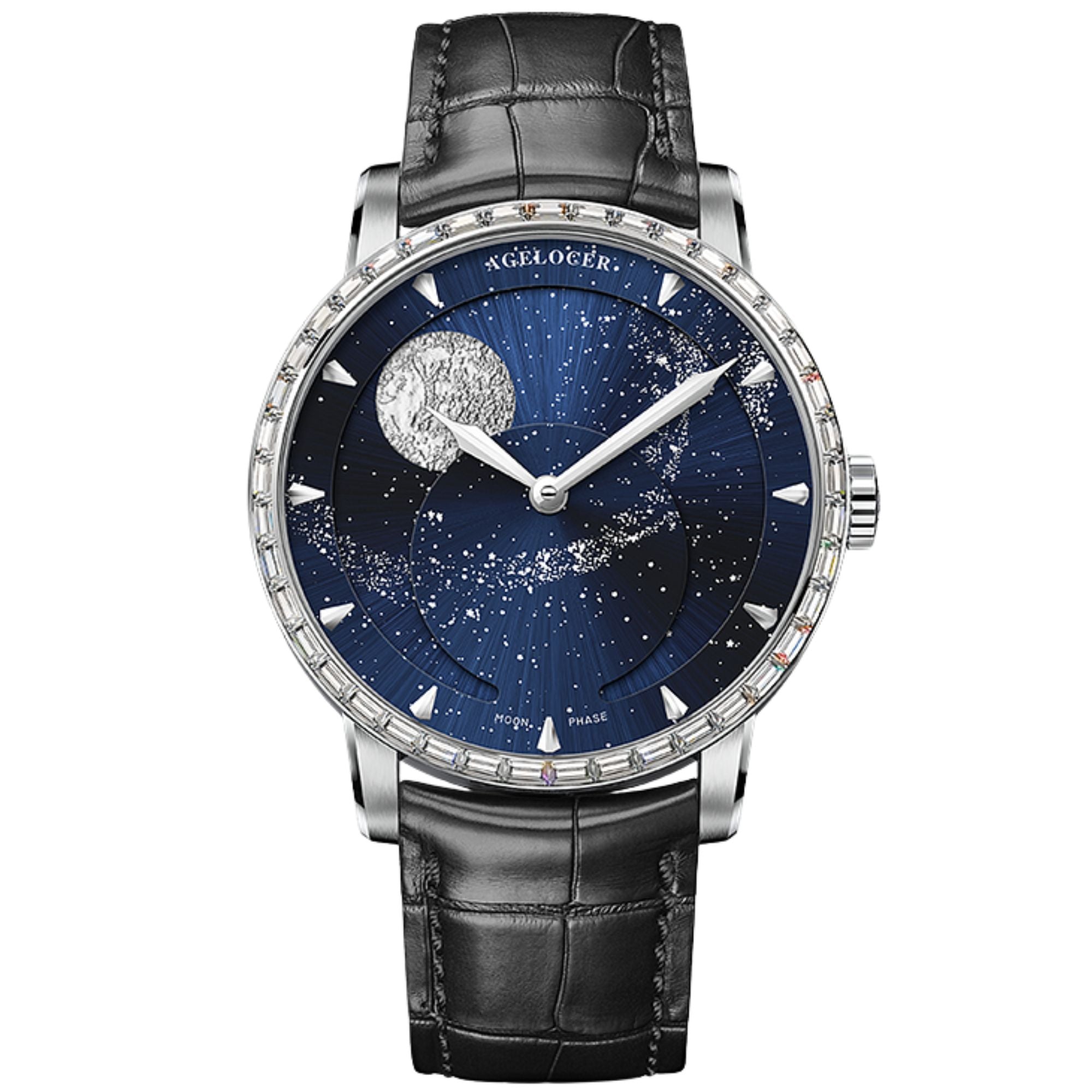 Agelocer Astronomer Men's Automatic Mechanical Glaxy Moonphase Watch