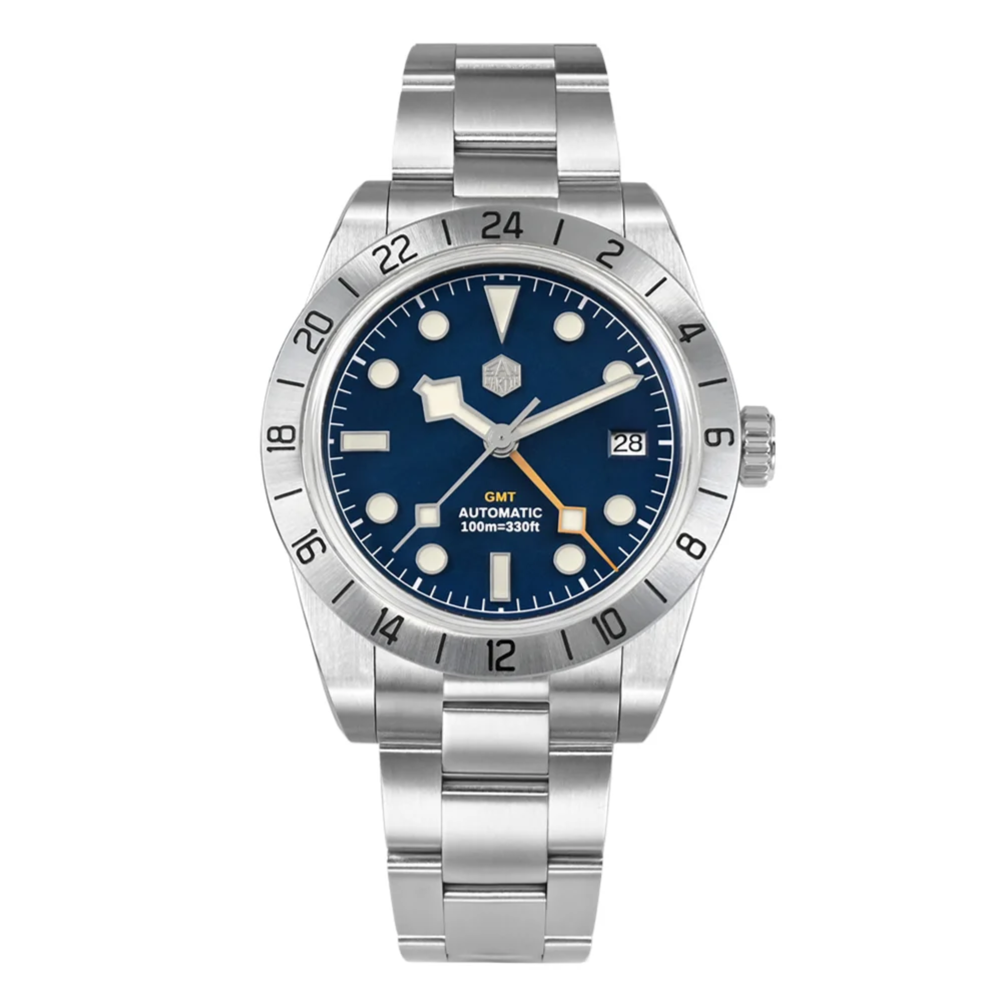 San Martin NH34 39mm BB GMT Watch SN054C Blue