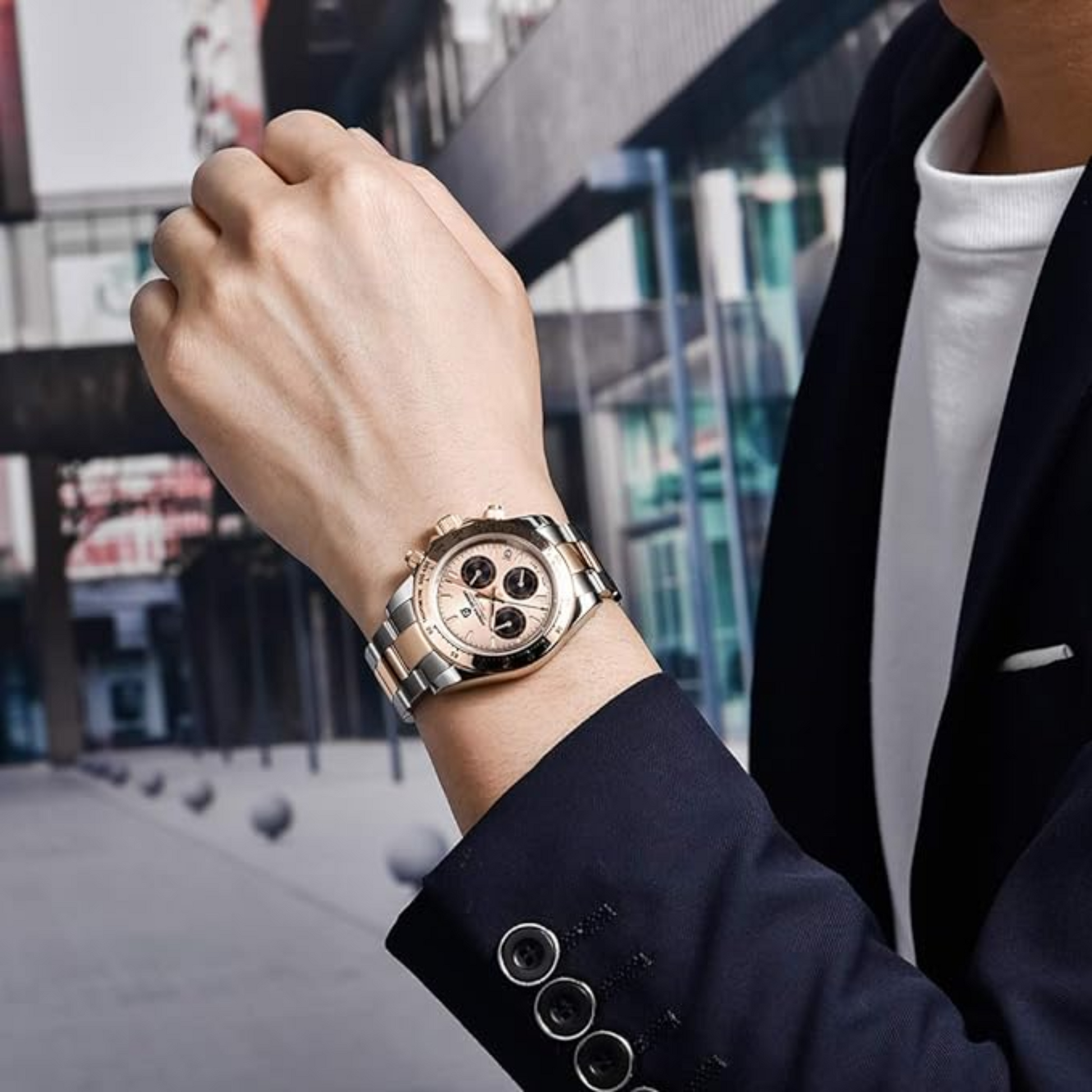 Pagani Design PD-1644 Daytona Chronograph Luxury Meca-quartz Movement (Japanese VK63) | Stainless Steel Men's 40MM Watch