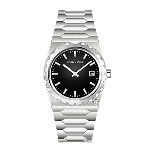 Specht&Sohne 37 Mm Mens Luxury Watch With Japanese Quartz Movement - Imperial Quartz - Black Edition