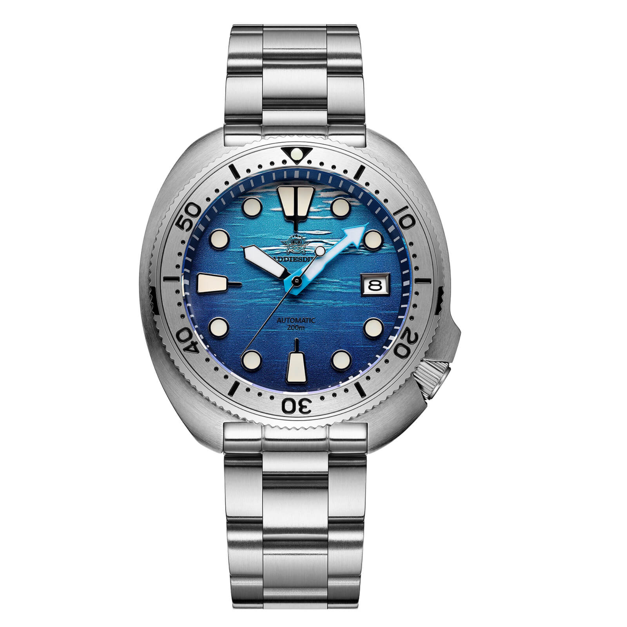 ADDIESDIVE 3D Deep Sea Turtle Dial Dive Watch AD2045