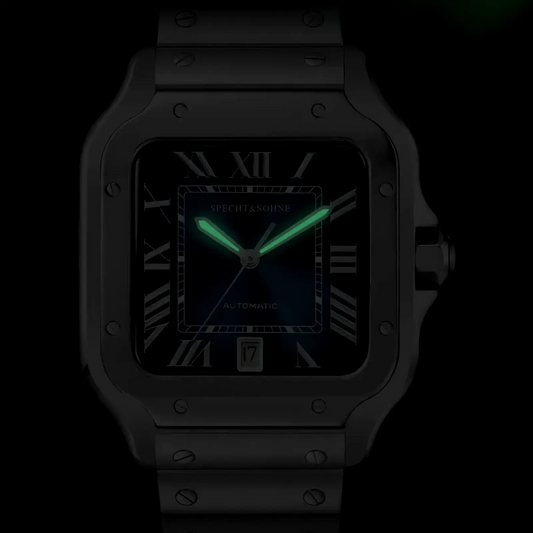 SPECHT & SOHNE 'Santos' Homage Luxury Automatic Wrist watch Unisex - Golden
