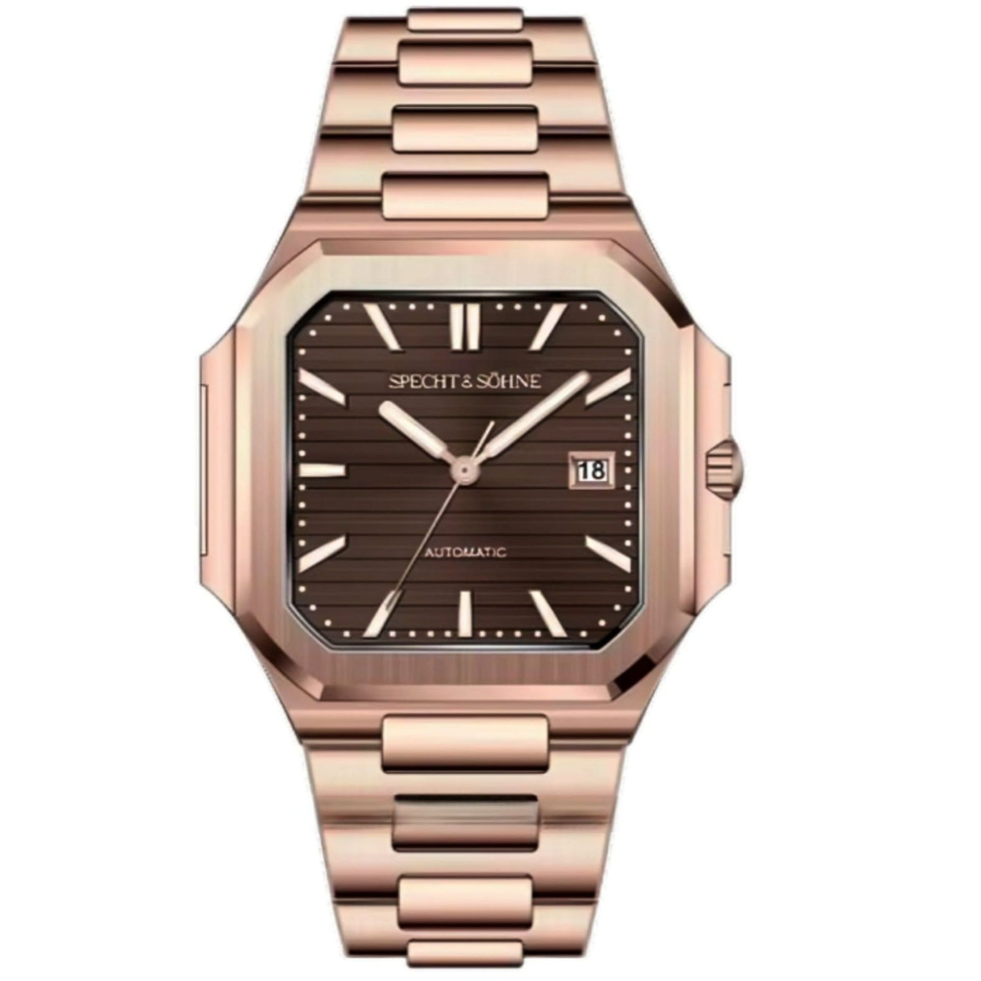 Cubic Automatic Rose Gold Edition - Brown Dial