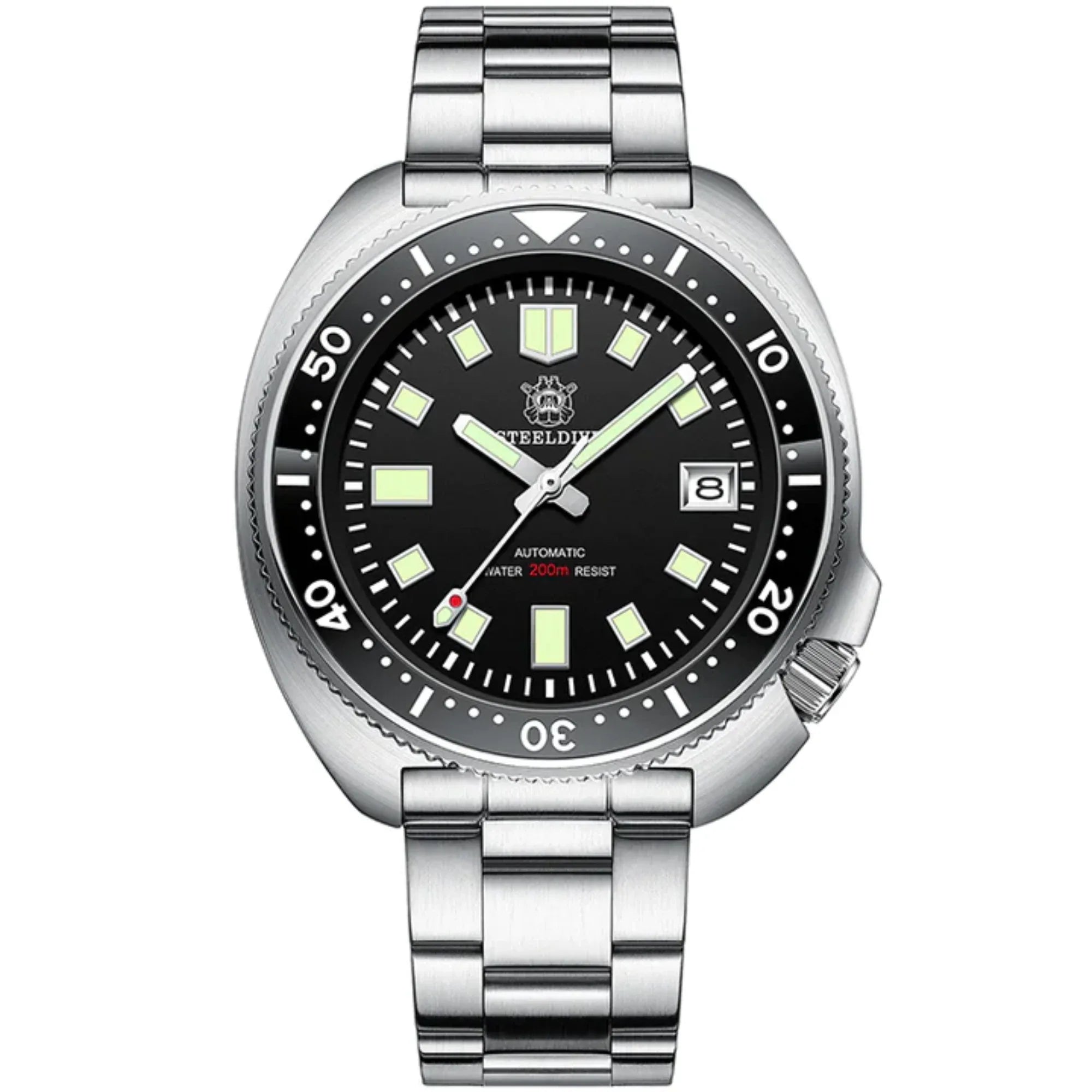 Steeldive SD1970 6105 Turtle Diver Watch V2 - Black – DREAM WATCHES
