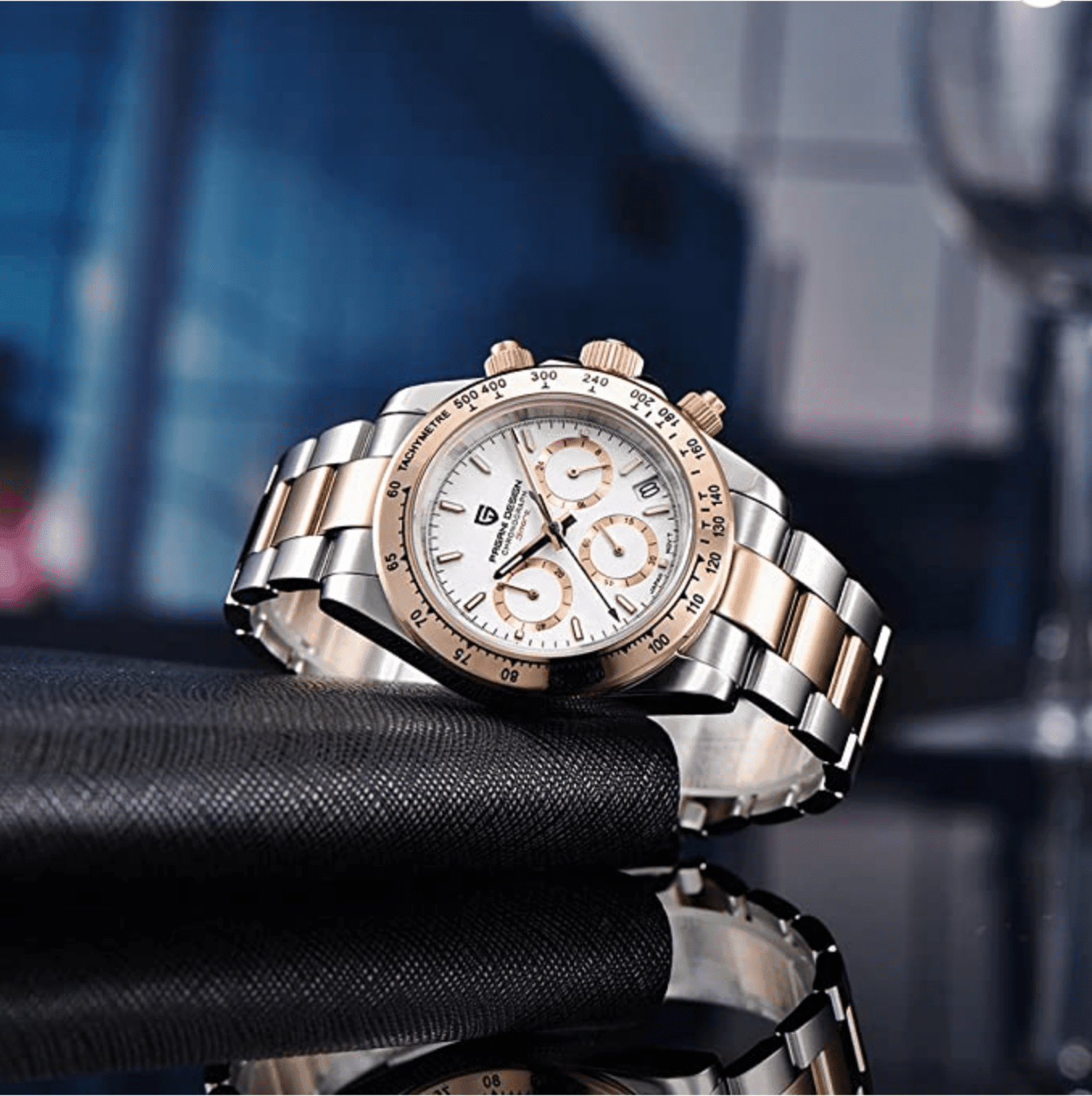 Pagani Design PD-1644 Daytona Chronograph Luxury Waterproof Movement (Japanese VK63) | Stainless Steel Men's 40MM Watch Pagani Design watch india dream watches