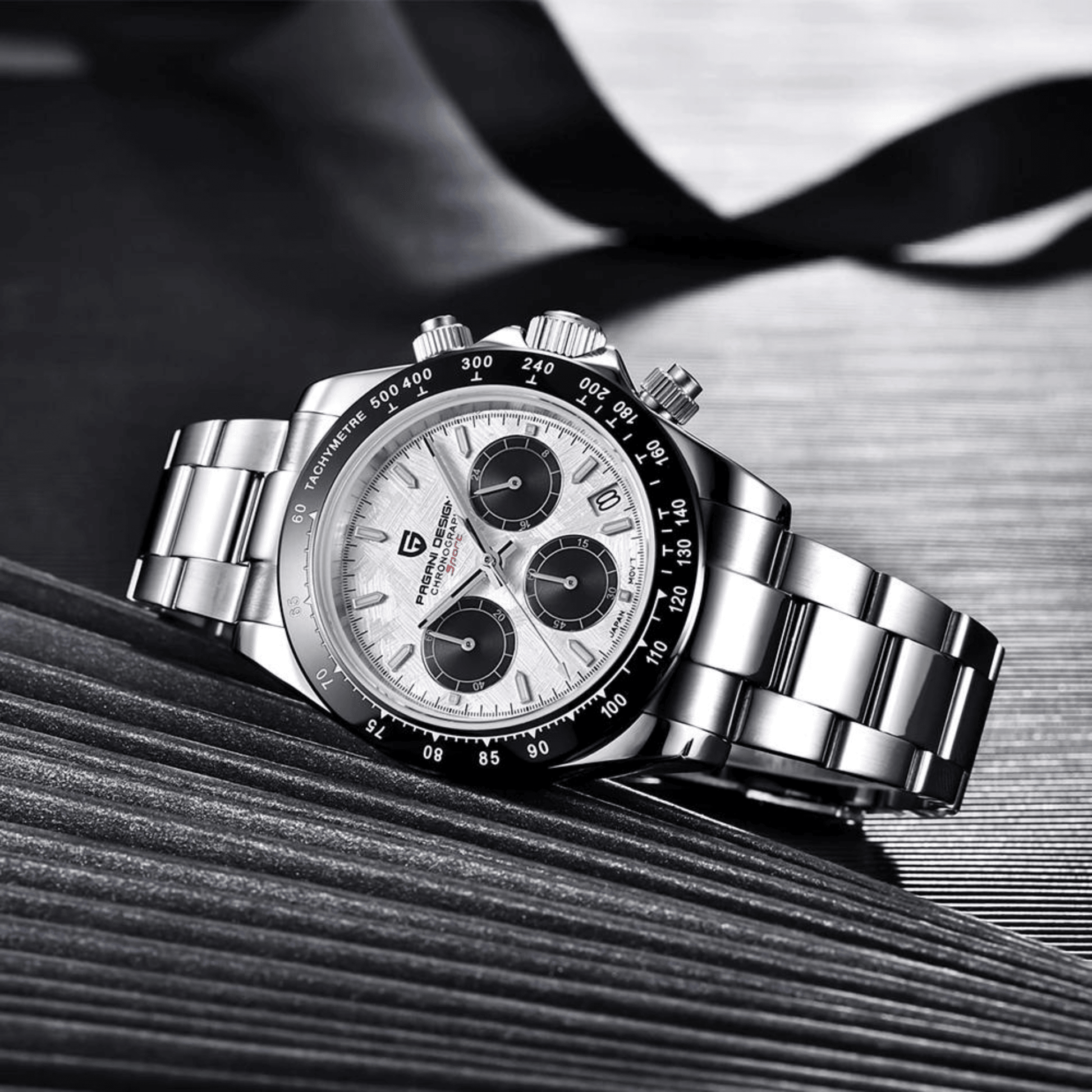 Pagani Design PD-1644 | Luxury | Waterproof Mechanical Automatic Movement SeikoVK63 | Stainless Steel Men's 40MM Watch Daytona - Meteorite Dial