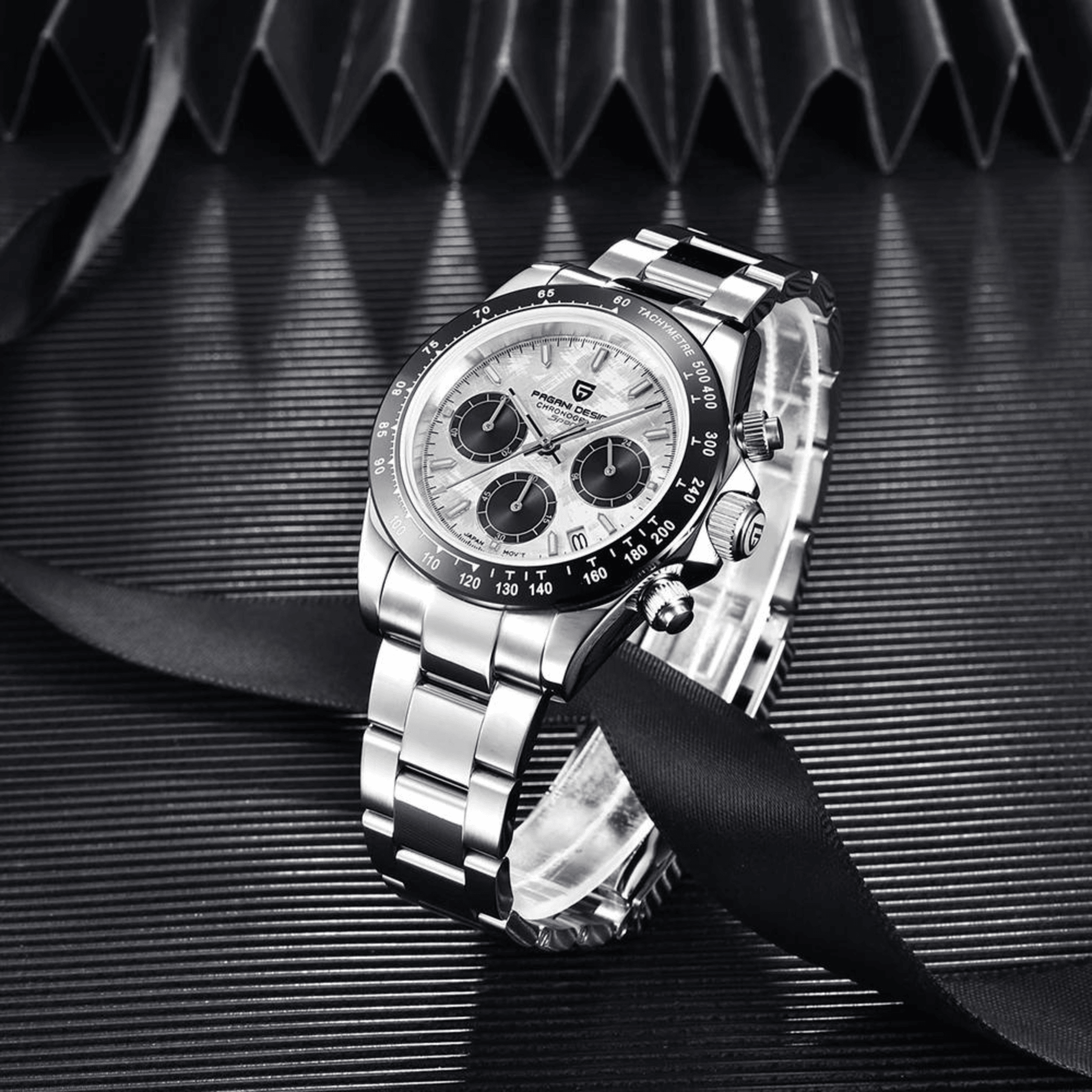 Pagani Design PD-1644 | Luxury | Waterproof Mechanical Automatic Movement SeikoVK63 | Stainless Steel Men's 40MM Watch Daytona - Meteorite Dial