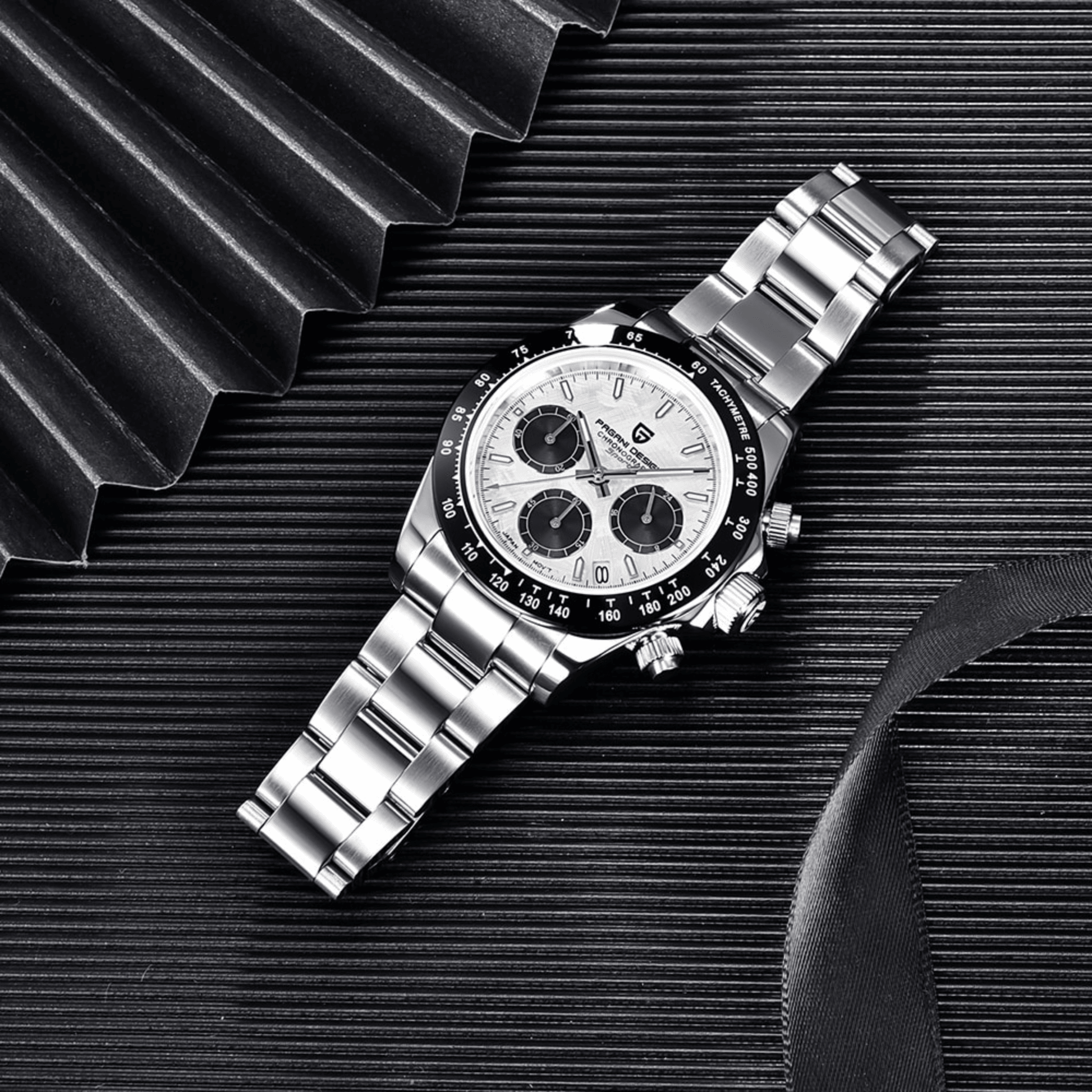 Pagani Design PD-1644 | Luxury | Waterproof Mechanical Automatic Movement SeikoVK63 | Stainless Steel Men's 40MM Watch Daytona - Meteorite Dial