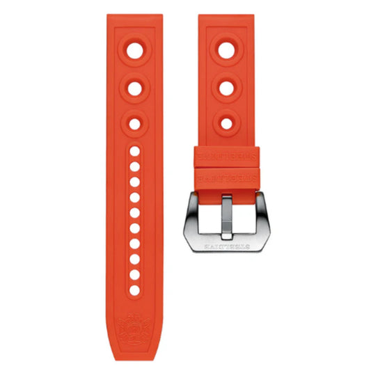 Steeldive Hole Rubber Watch Strap Watch Band - Orange 20 mm