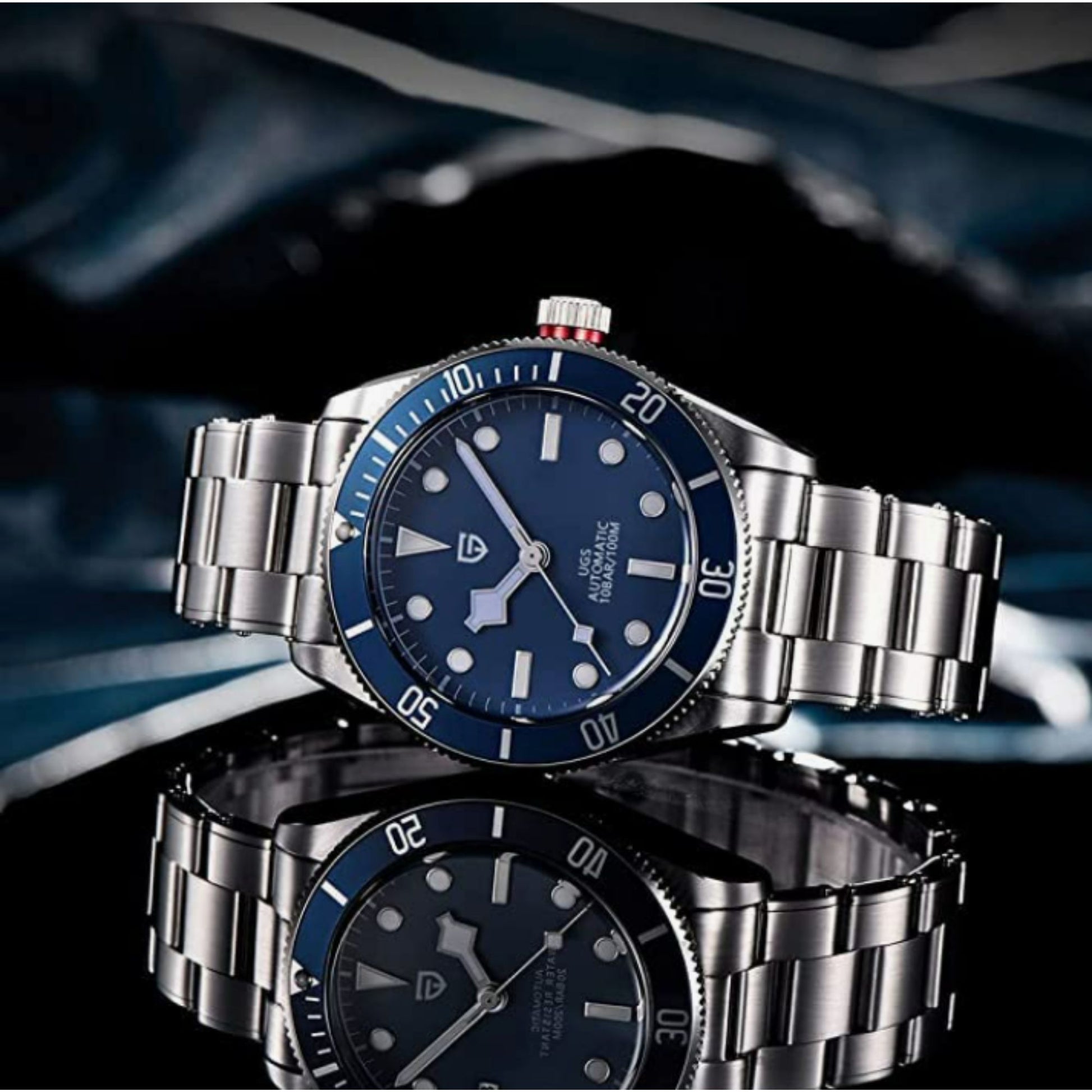 Pagani Design PD-1671 42mm Mens Automatic Waterproof Mechanical Watch with (Japanese NH-35 Movement) - Blue