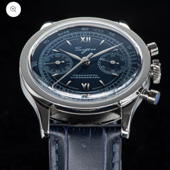 Sugess Chrono Heritage 411 SU1901DBS Deep Blue Dial