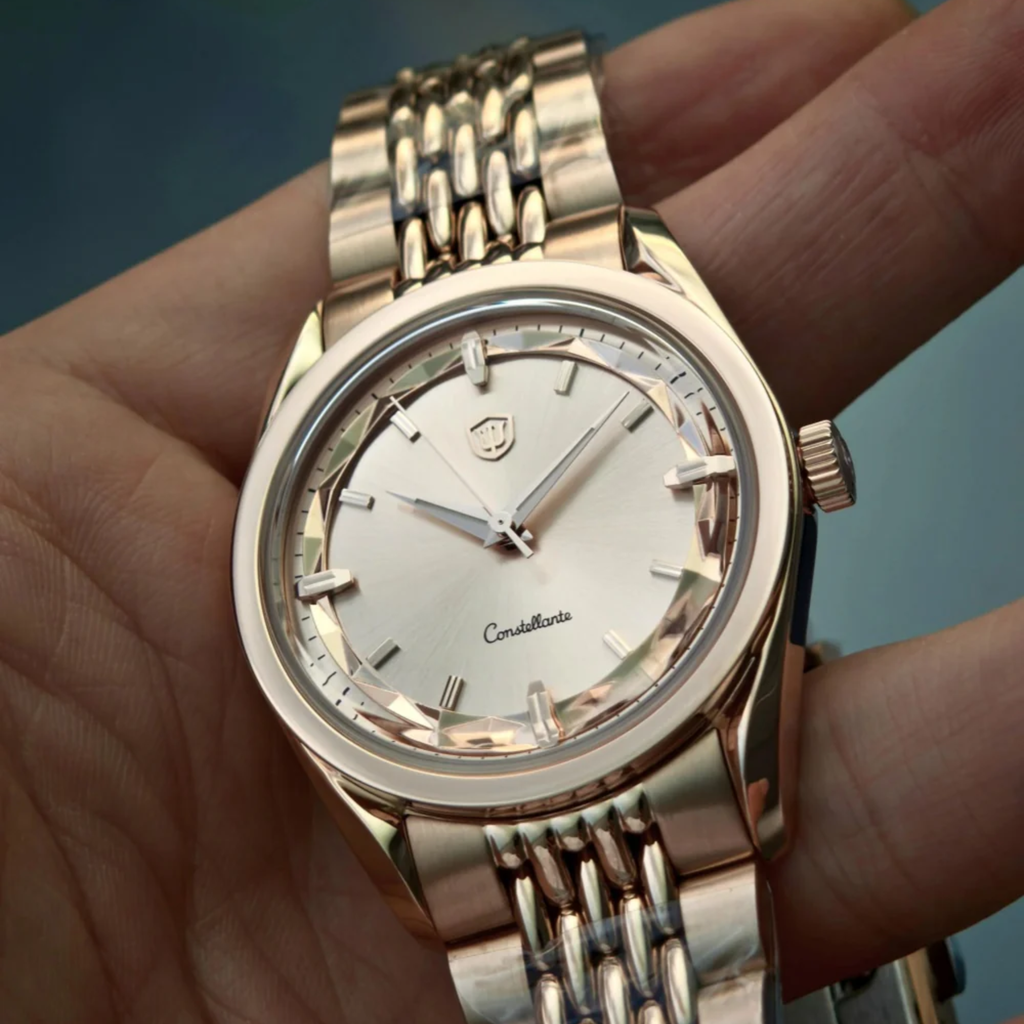 Watchdives WD1954 Arctic Classic 36mm VH31 Watch - Rose gold