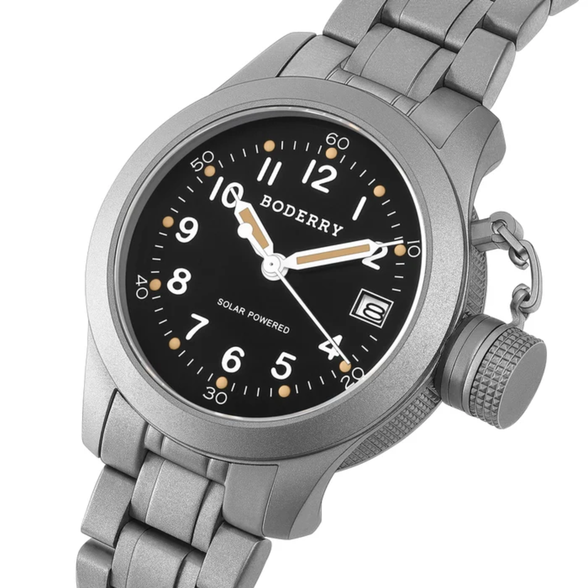 Boderry FALCON Canteen - Titanium Solar-Powered Watch | Dive/Bracelet