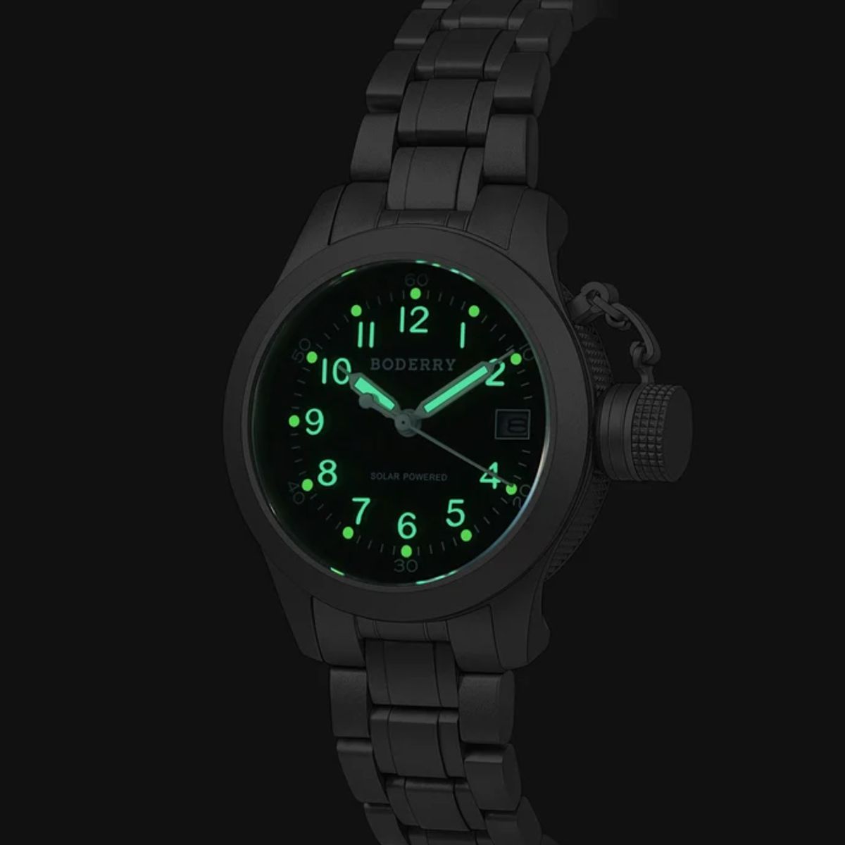 Boderry FALCON Canteen - Titanium Solar-Powered Watch | Dive/Bracelet