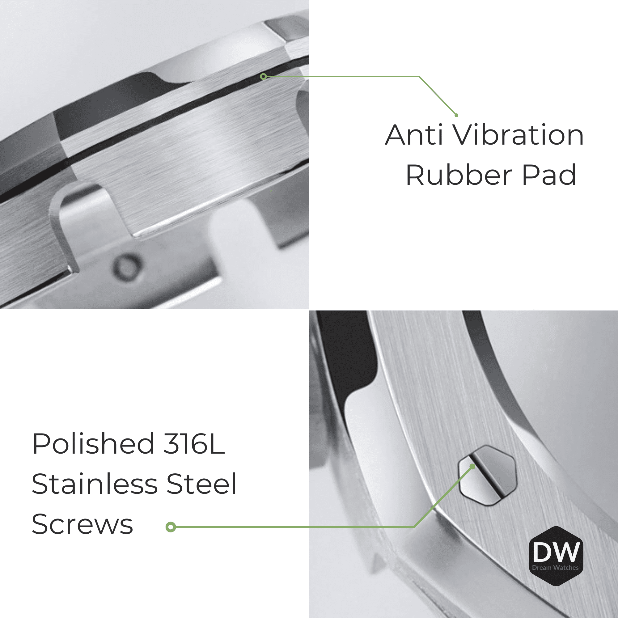 Mod Kit Metal Watchband and Metal Case for G-shock GM-2100 and GM-2110/BA-2100 