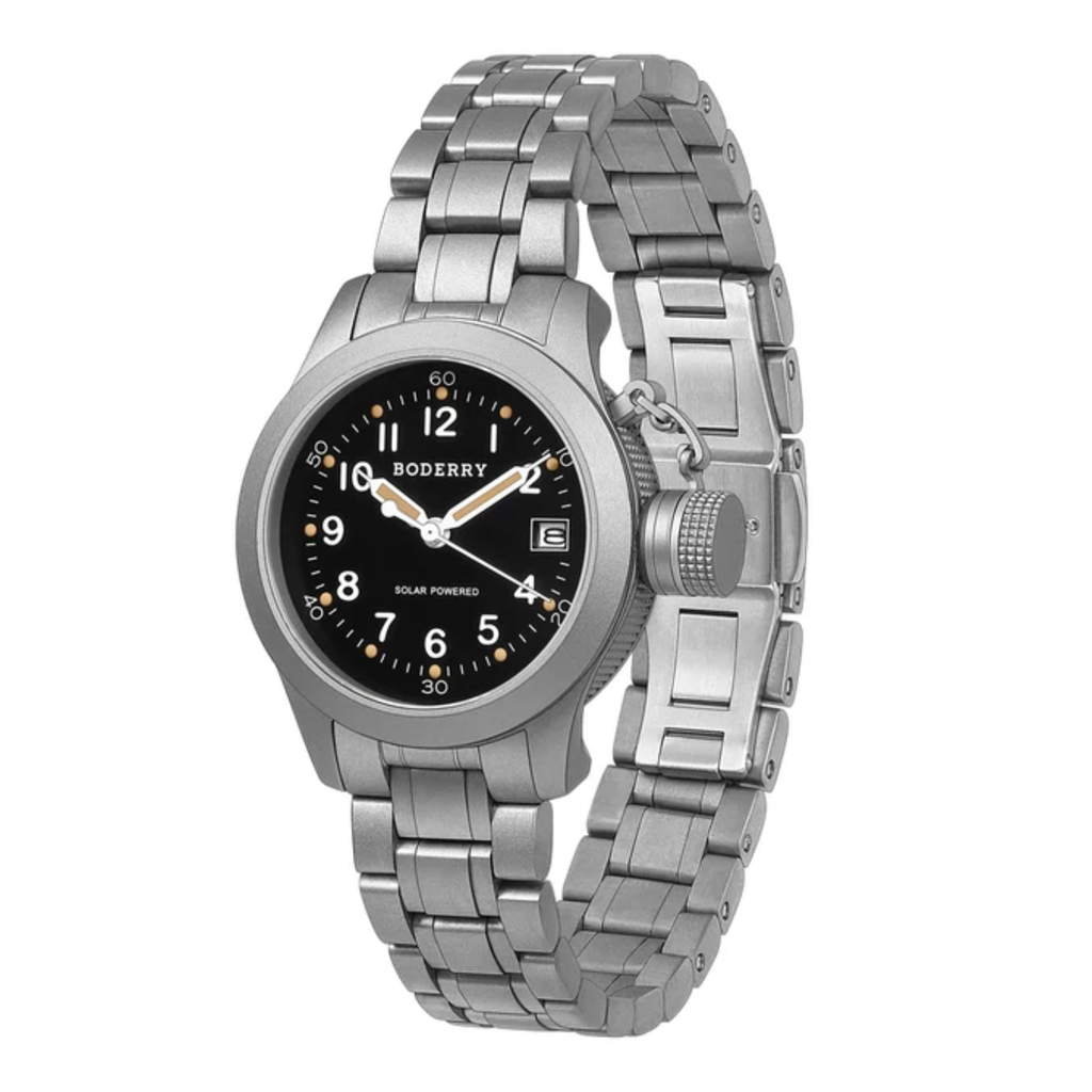 Boderry FALCON Canteen - Titanium Solar-Powered Watch | Dive/Bracelet