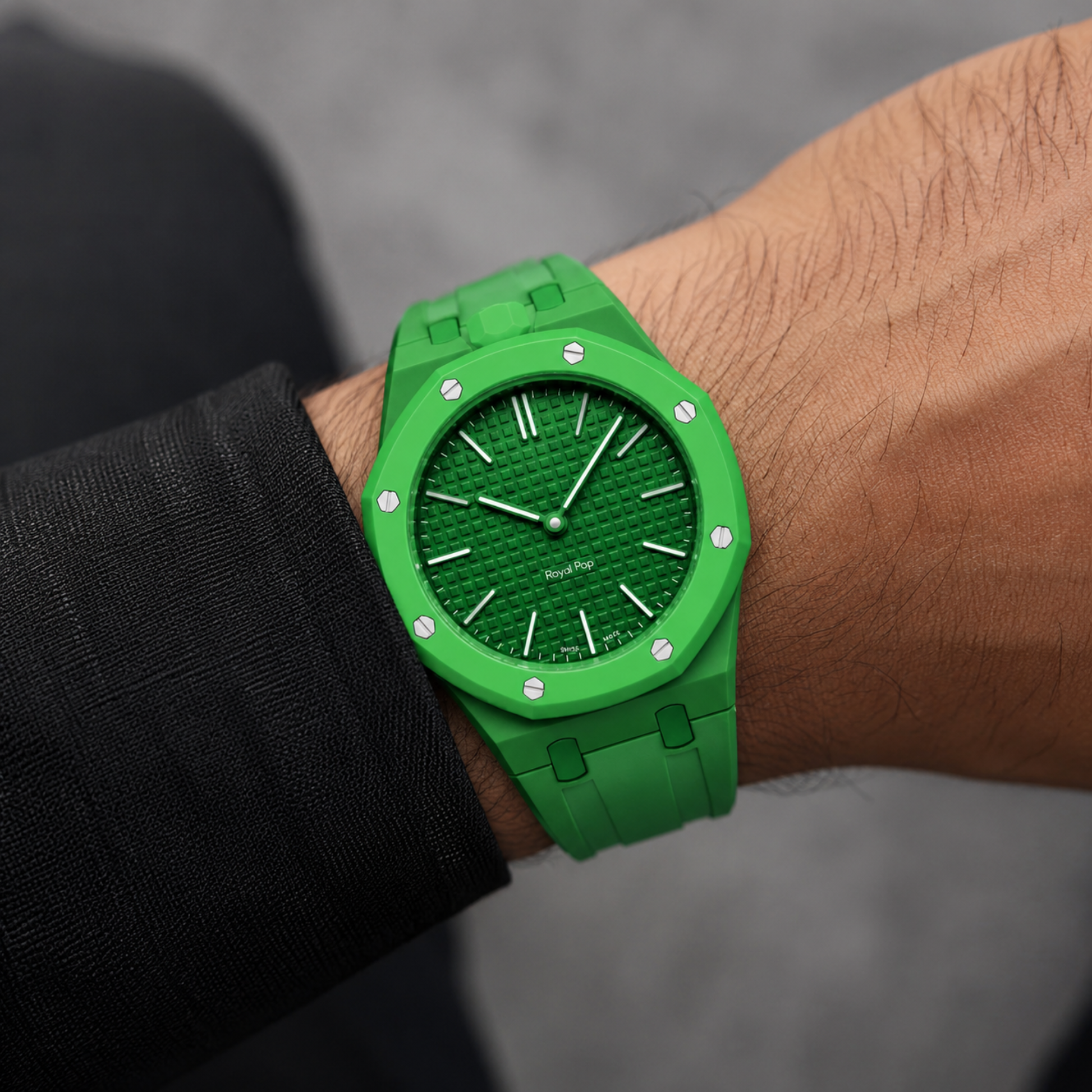 AP Swatch Watch Modkit Case & Strap | Bioceramic Case | FKM High Quality Rubber Bracelet | Butterfly Clasp