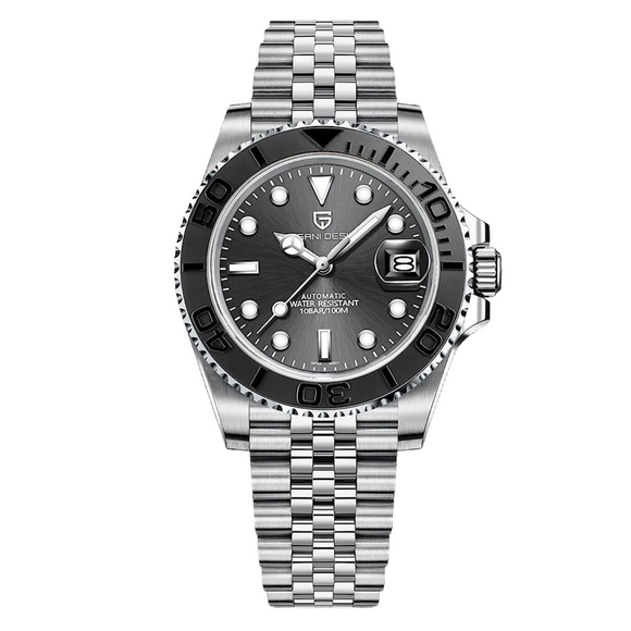 Pagani Design PD-1651 40mm Mens Automatic Waterproof Mechanical Watch (Seiko NH-35 Movement) Yatch-Master Hommage - Black