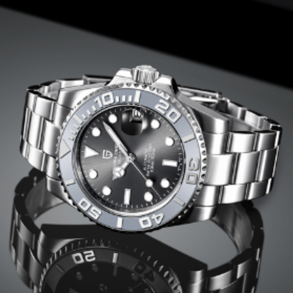Pagani Design PD-1651 40mm Mens Automatic Waterproof Mechanical Watch (Seiko NH-35 Movement) Yatch-Master Hommage - Grey