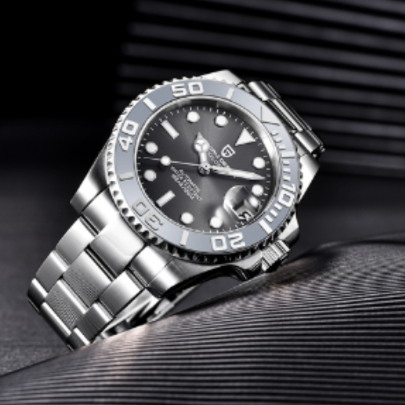 Pagani Design PD-1651 40mm Mens Automatic Waterproof Mechanical Watch (Seiko NH-35 Movement) Yatch-Master Hommage - Grey