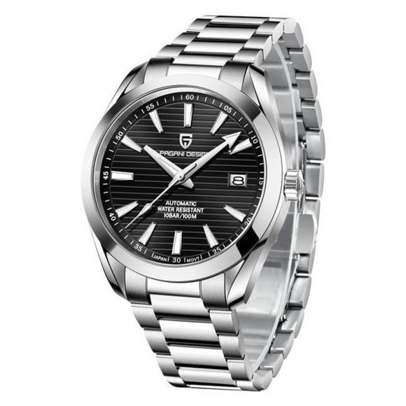 Pagani Design PD-1688 40MM (Seiko NH35A Automatic Movement) Mechanical Watch 100M Waterproof Dive Watch Sapphire Stainless Steel Watch Aqua Terra - Black