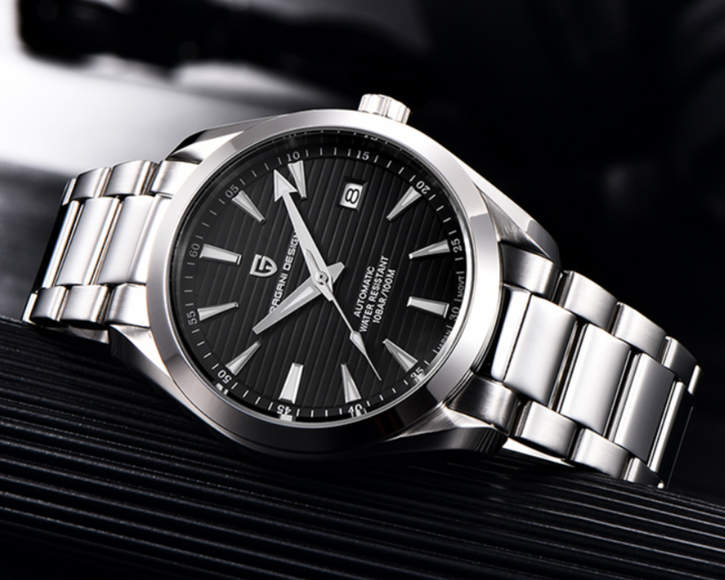 Pagani Design PD-1688 40MM (Seiko NH35A Automatic Movement) Mechanical Watch 100M Waterproof Dive Watch Sapphire Stainless Steel Watch Aqua Terra - Black