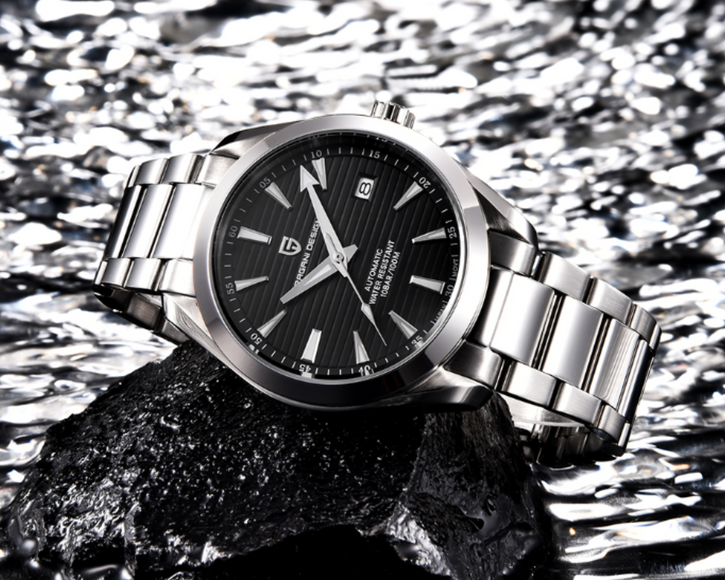 Pagani Design PD-1688 40MM (Seiko NH35A Automatic Movement) Mechanical Watch 100M Waterproof Dive Watch Sapphire Stainless Steel Watch Aqua Terra - Black