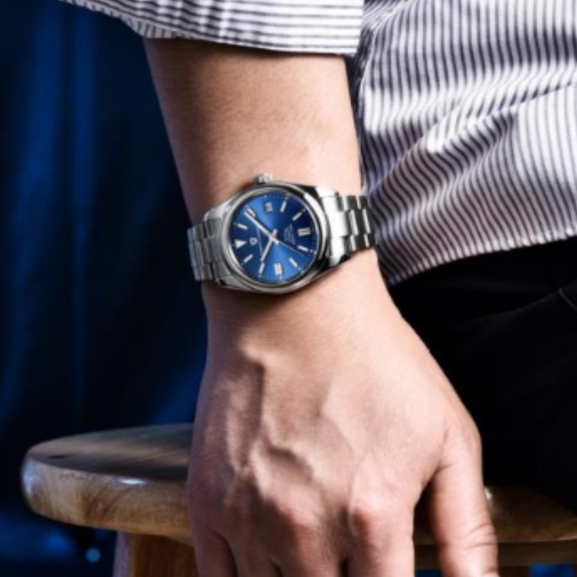 Pagani Design PD-1690 39 MM (Seiko NH35A Automatic Movement) Mechanical Watch Sapphire Stainless Steel Watch Oyster Perpetual"Blue Dial"
