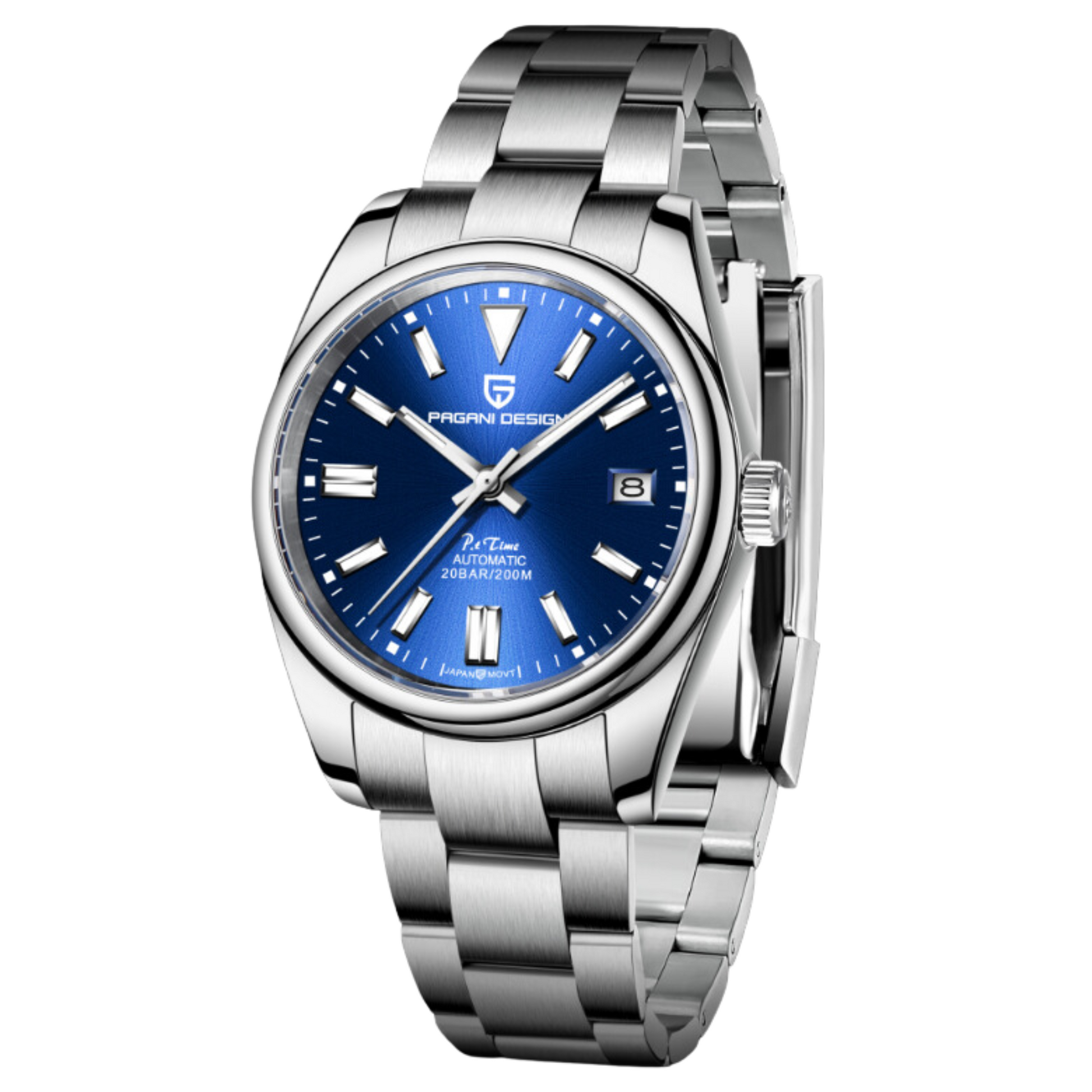 Pagani Design PD-1690 39 MM (Seiko NH35A Automatic Movement) Mechanical Watch Sapphire Stainless Steel Watch Oyster Perpetual"Blue Dial"