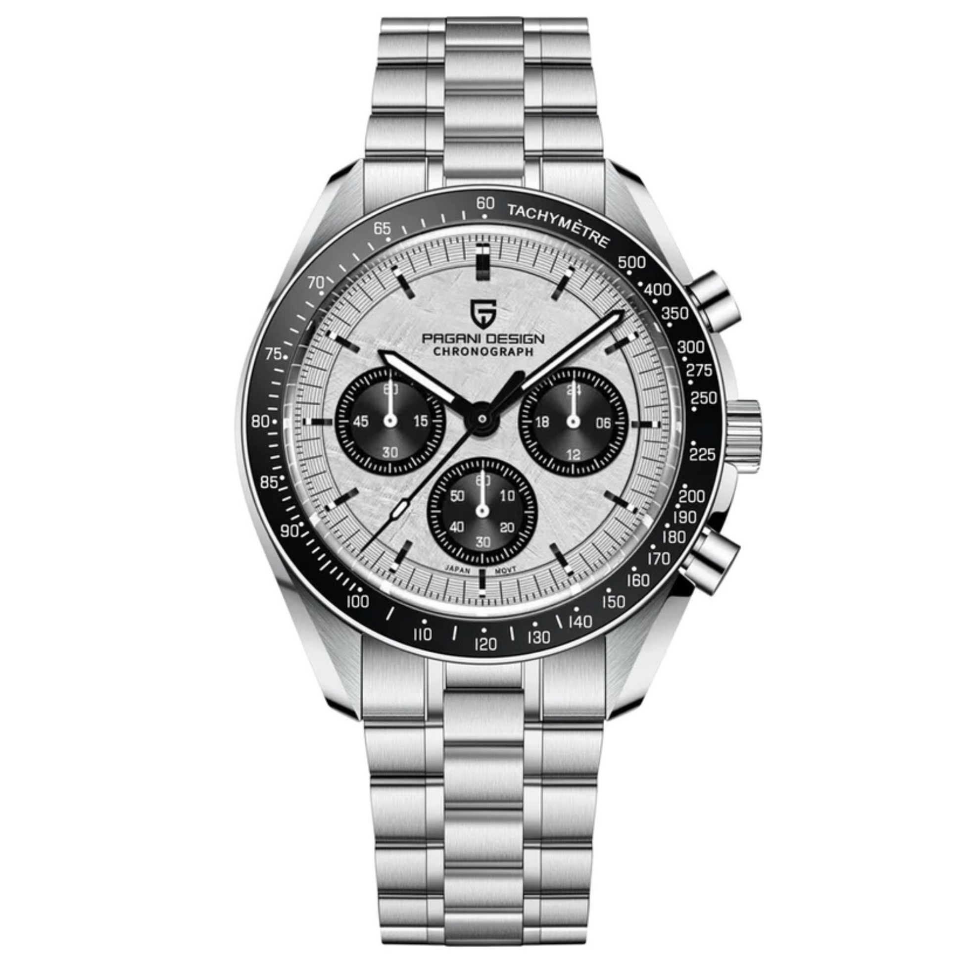 Pagani Design PD-1701 40mm Mens  Waterproof  Watch with Seiko VK-63 Movement (Speedmaster) - Grey V4