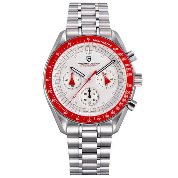 Pagani Design PD-1701 40mm Mens Waterproof Watch with Seiko VK-63 Movement (Speedmaster)