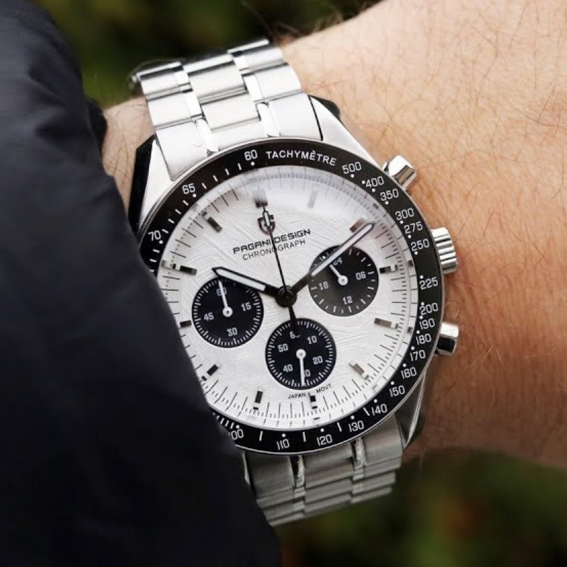 Pagani Design PD-1701 40mm Mens  Waterproof  Watch with Seiko VK-63 Movement (Speedmaster) - Grey V4