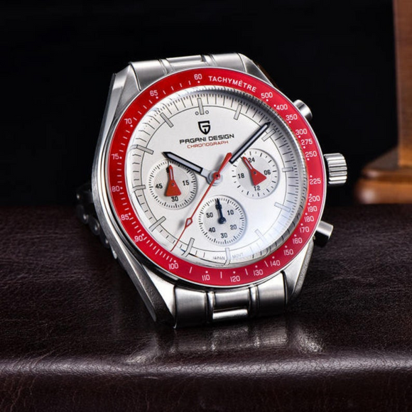 Pagani Design PD-1701 40mm Mens Waterproof Watch with Seiko VK-63 Movement (Speedmaster)
