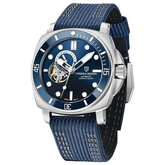 Pagani Design PD-1736 Mechanical Automatic Stainless Steel Men's 43MM Watch (Blue Dial)