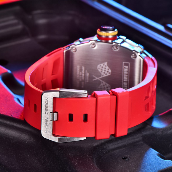 PAGANI DESIGN PD-1738  Waterproof Stainless Steel Skeleton Wristwatch Sport Chronograph Watch for Men - VH65 Movement