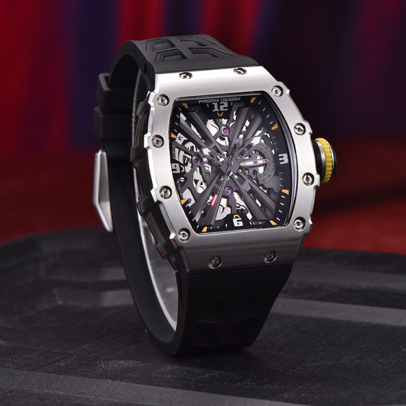 PAGANI DESIGN PD-1738  Waterproof Stainless Steel Skeleton Wristwatch Sport Chronograph Watch for Men - VH65 Movement