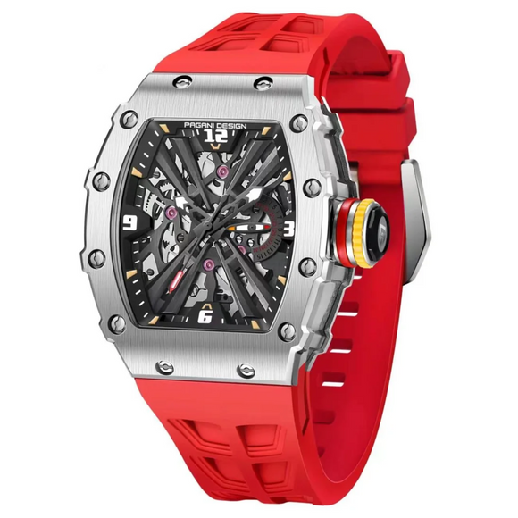 PAGANI DESIGN PD-1738  Waterproof Stainless Steel Skeleton Wristwatch Sport Chronograph Watch for Men - VH65 Movement