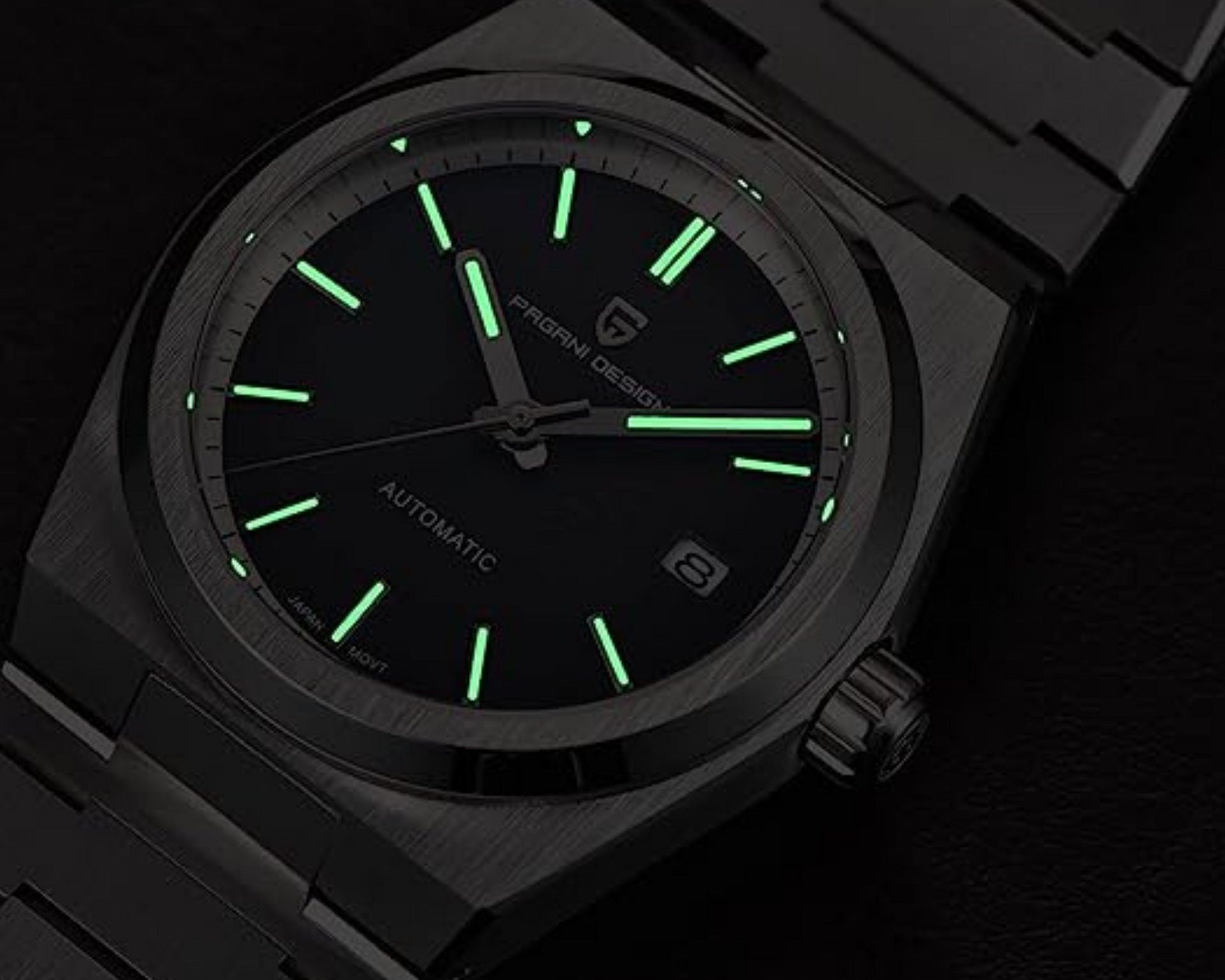 Pagani Design PD-1753 PRX Powermatic 38MM 100M Waterproof Japan NH35 Automatic Mechanical Watch Sapphire Crystal AR Coating Luminous Stainless Steel Business Watch - Blue