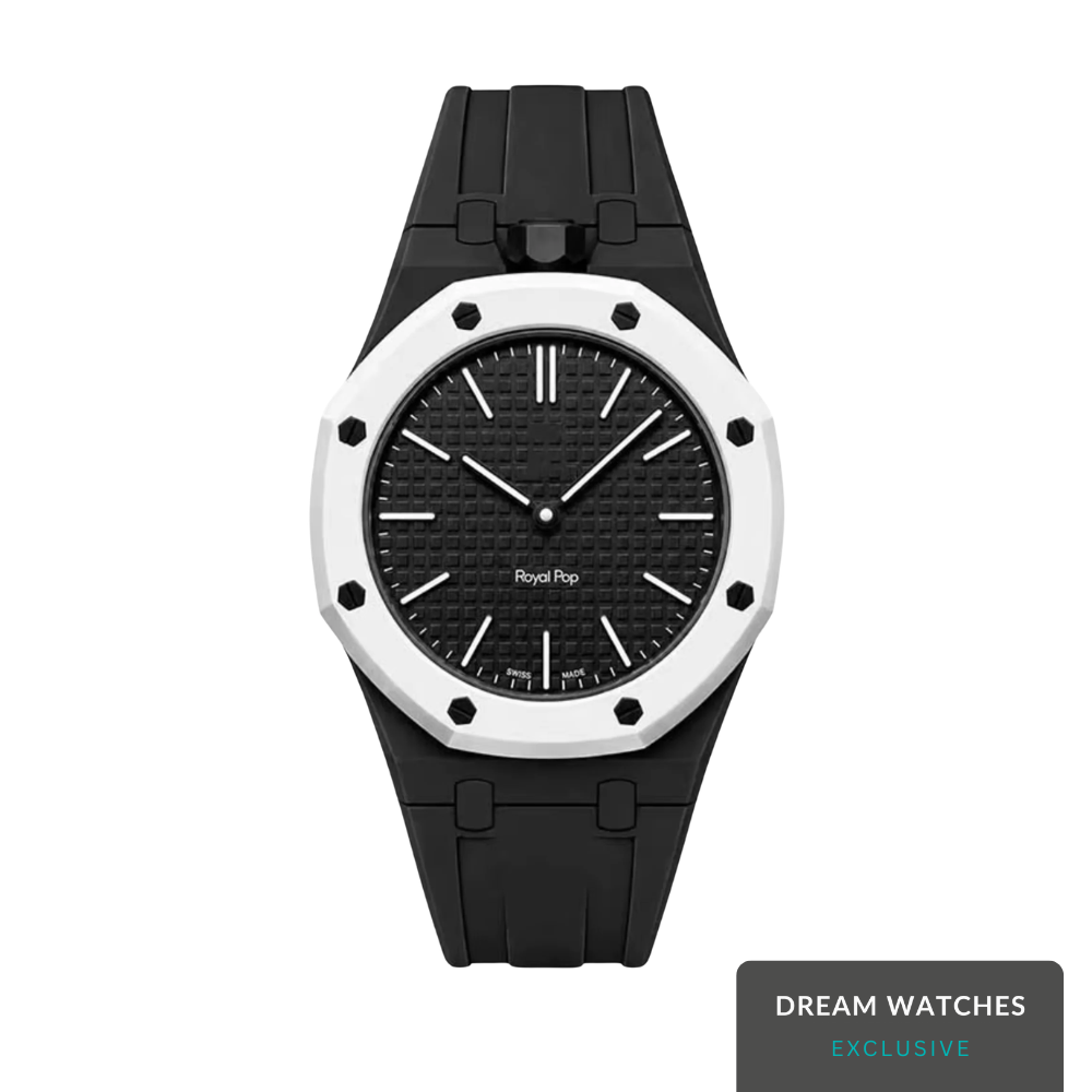 AP Swatch Watch Modkit Case & Strap | Bioceramic Case | FKM High Quality Rubber Bracelet | Butterfly Clasp