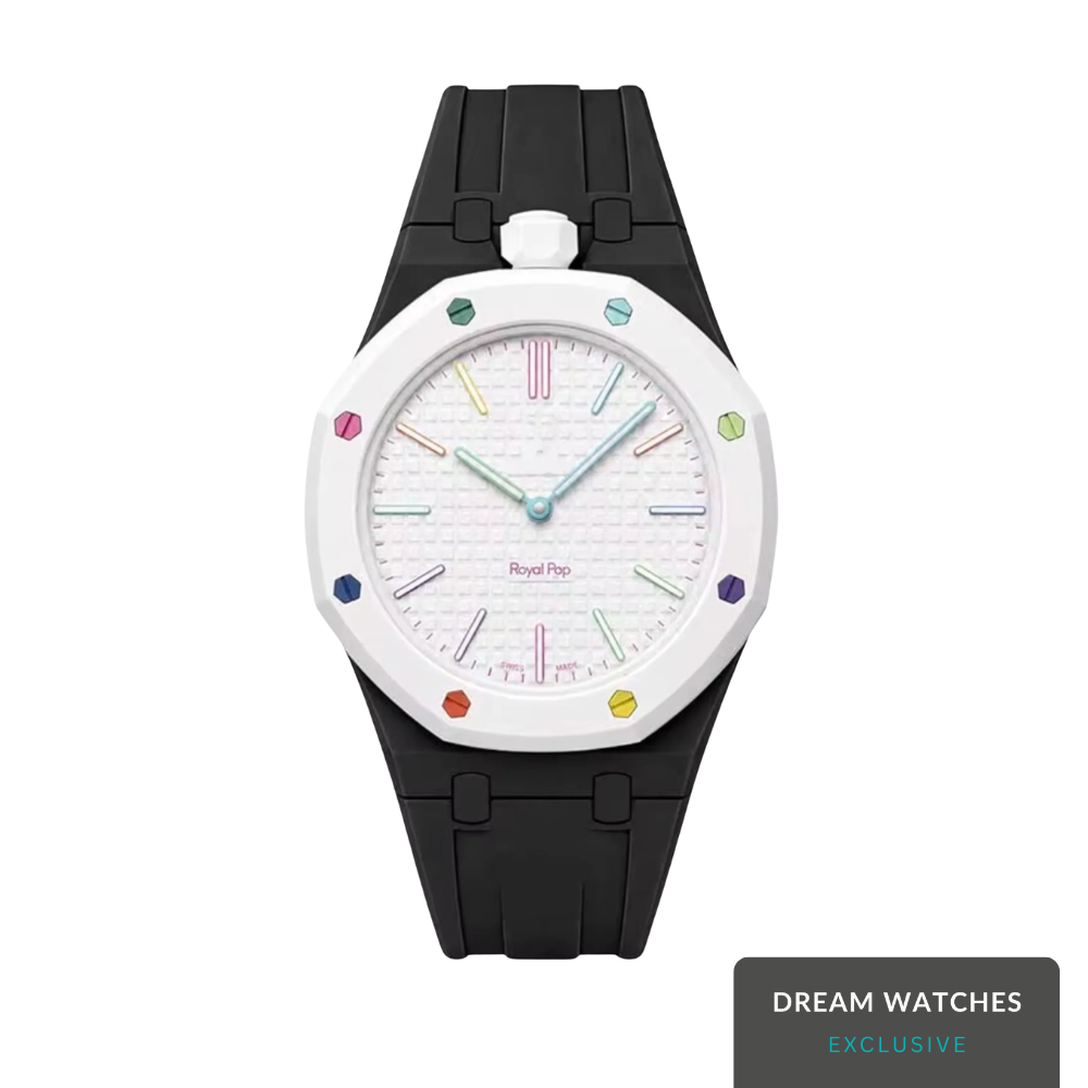 AP Swatch Watch Modkit Case & Strap | Bioceramic Case | FKM High Quality Rubber Bracelet | Butterfly Clasp