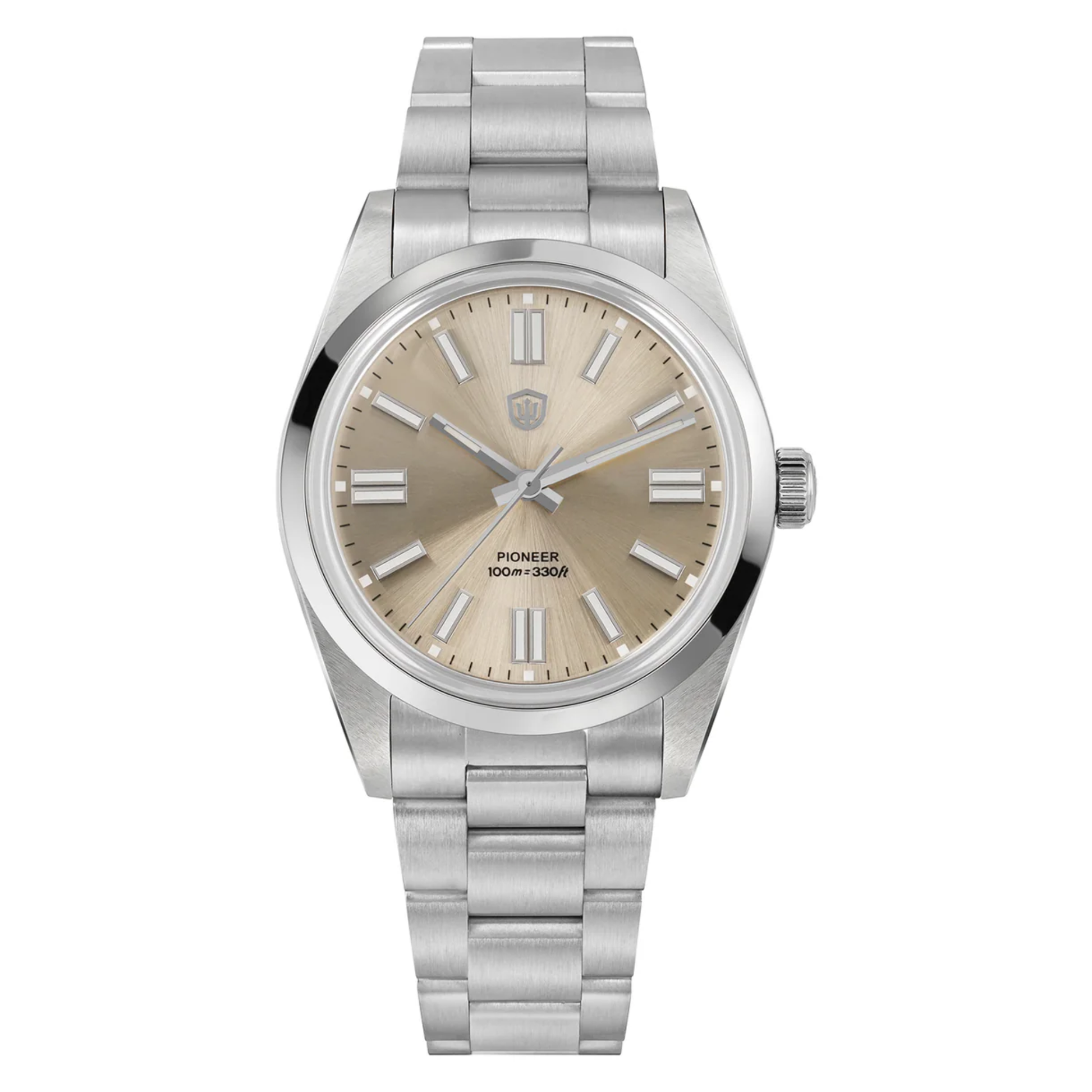 Watchdives WD1016B 37mm Pioneer VH31 Men Watch / Sunburst Champagne