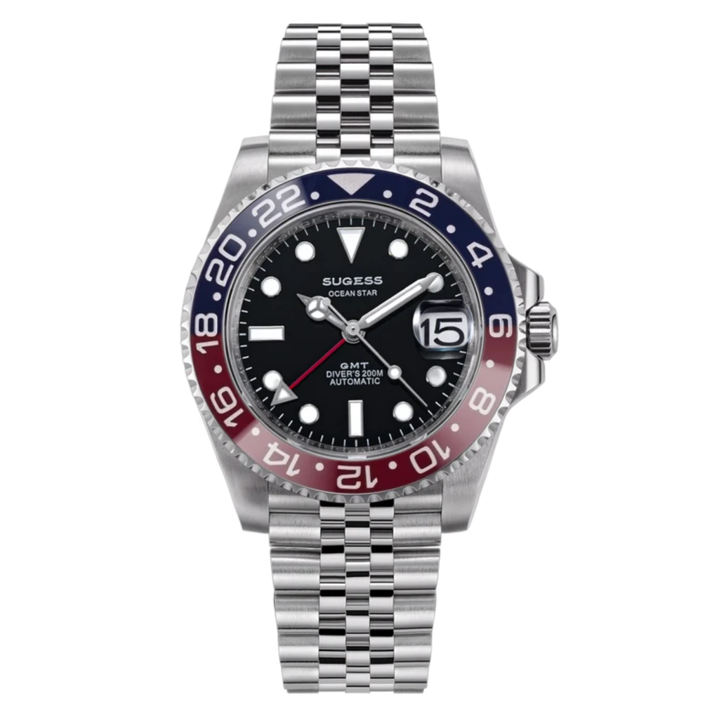 Sugess S420 Red & Blue Bezel GMT Jubilee Bracelet