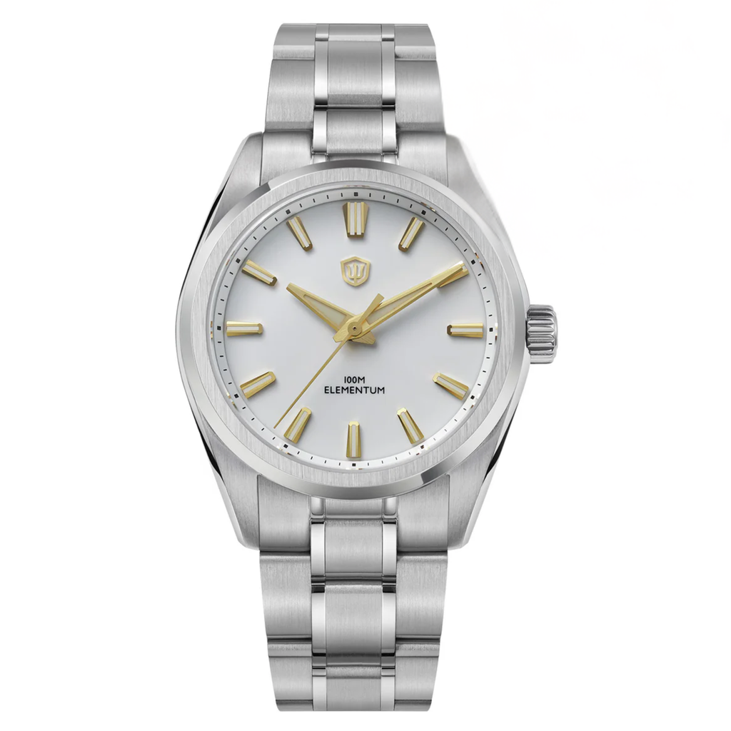 Watchdives WD0003C Enamel Dial Men Watch / Enamel White - Golden Indices