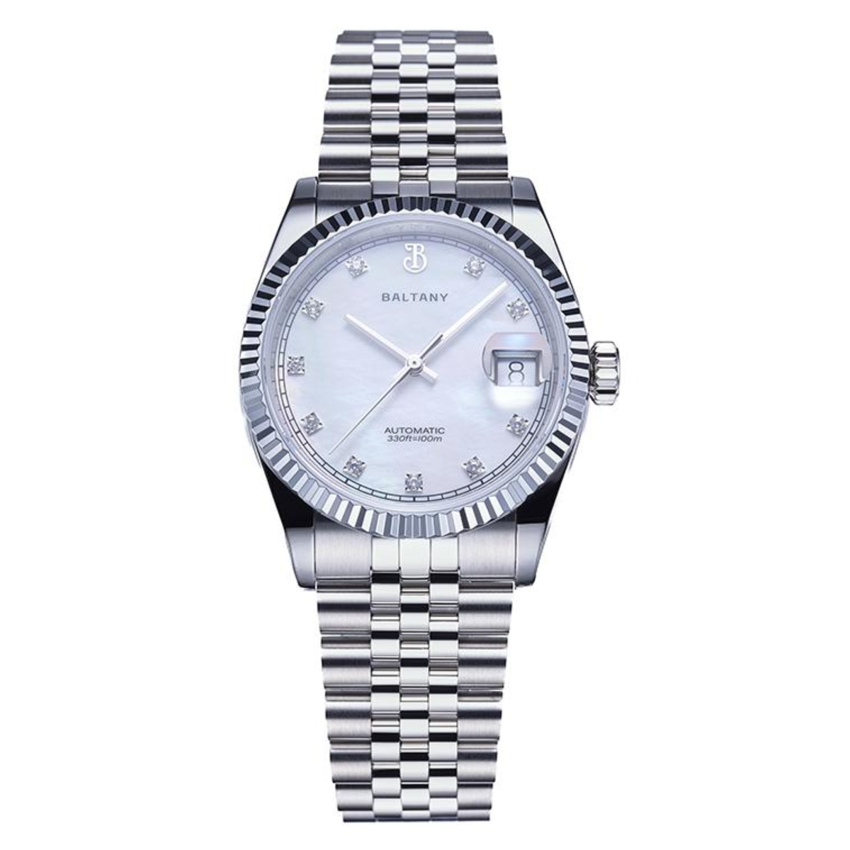 Baltany CZ Gem-Set Hour Markers 36mm DJ Homage S4129