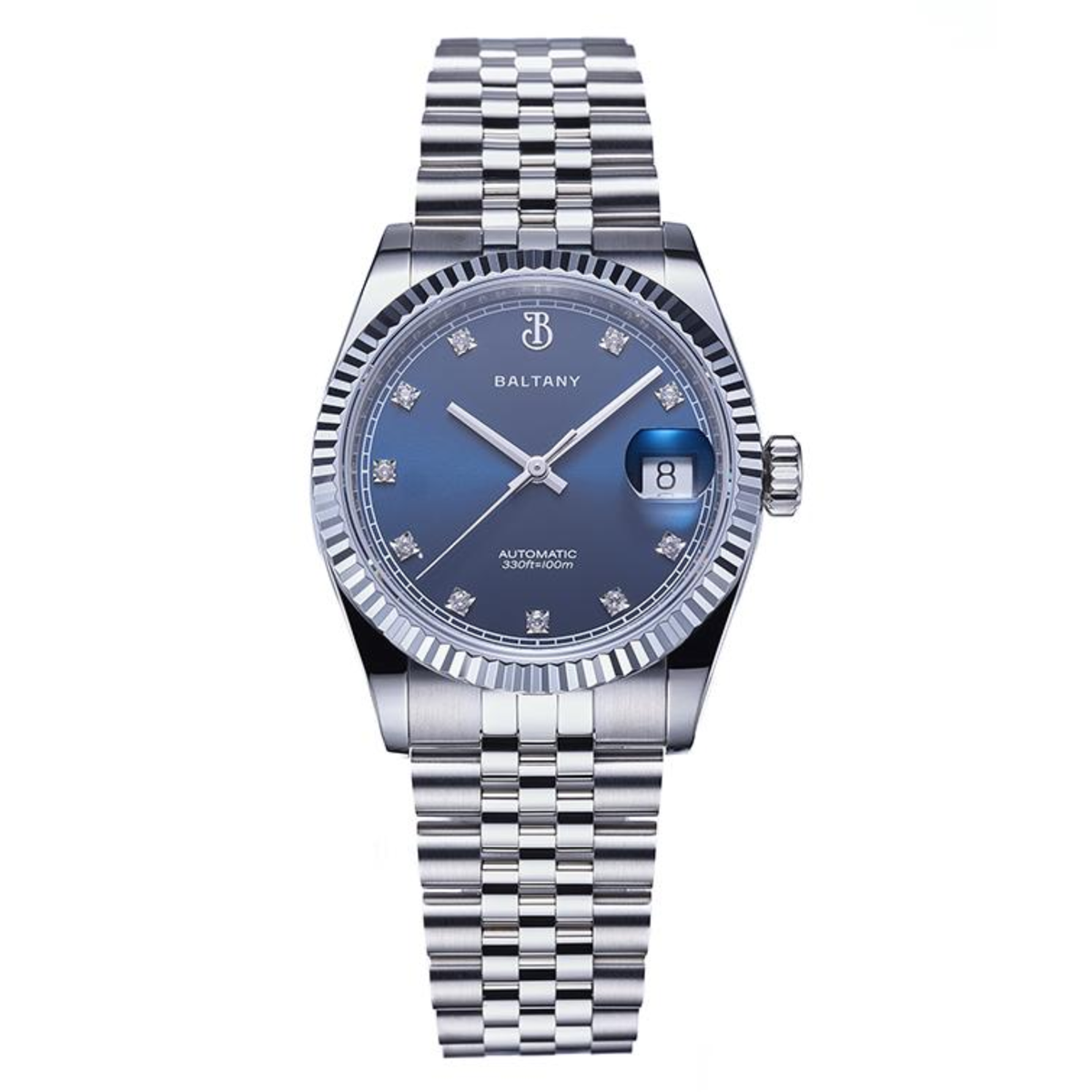 Baltany CZ Gem-Set Hour Markers 36mm DJ Homage S4129