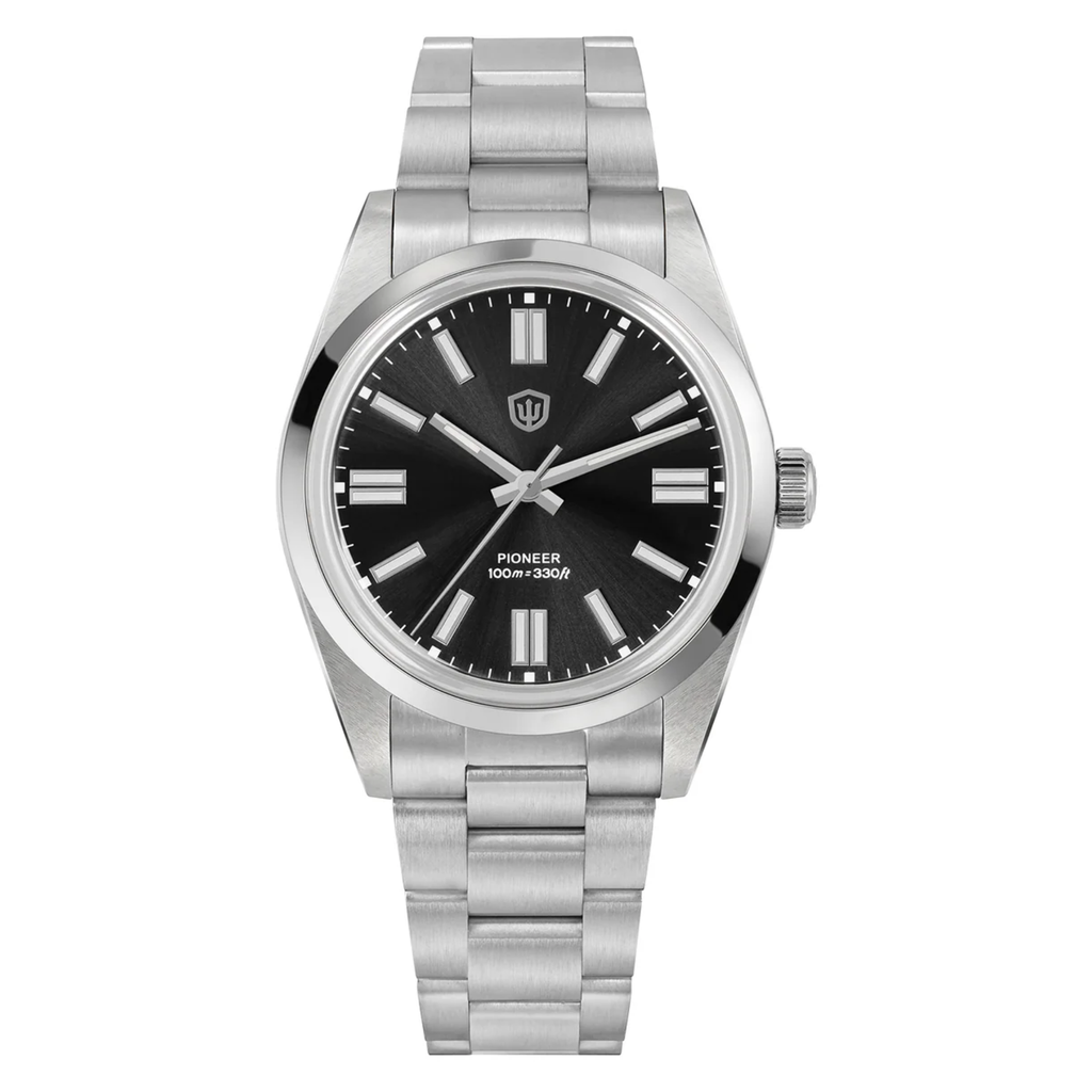 Watchdives WD1016B 37mm Pioneer VH31 Men Watch / Sunburst Black