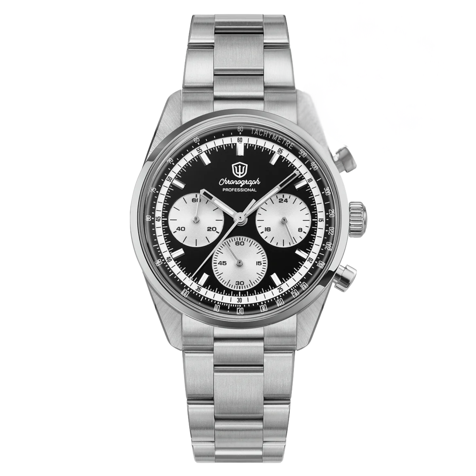 Watchdives WD0526 38.5mm VK63 Chronograph Watch (Black Onyx)